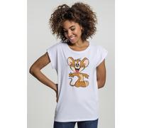 Merchcode Female Shirt Ladies Tom & Jerry Mouse Tee White-M