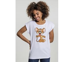 Merchcode Female Shirt Ladies Tom & Jerry Mouse Tee White-M