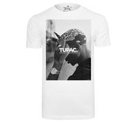 Mister Tee Herren-T-Shirt 'F*ck The World' 2Pac Kurzarm Schwarz/Weiß Größe L