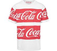 MERCHCODE Herren Coca Cola Stripe Oversized Tee T-Shirt, White, XL