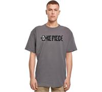 Merchcode Herren Mc1024-one Piece Jolly Roger Logo Oversize Tee T-Shirt, Darkgrey, L EU