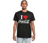 Merchcode Coca Cola I Love Coke Tee in Gr. S in Schwarz