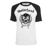 MERCHCODE Herren Motörhead Everything Louder Raglan T shirt, Weiß / Schwarz, S EU