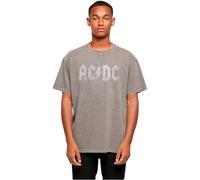 Merchcode Herren Mp5011720-acdc Logo Acid Washed Oversize Tee T-Shirt, Asphalt, XL EU