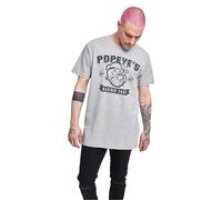 MERCHCODE Herren Popeye Barber Shop Tee T-Shirt Heather Grey, M