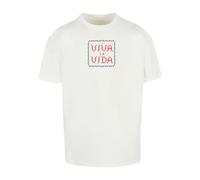 Merchcode Herren Tops Frida Kahlo - Pixels Viva la vida Heavy Oversize Tee, Oversized Fit, Cotton 100%, S