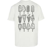T-Shirt MERCHCODE "Merchcode Ice Cream Oversized T-shirt", Damen, Gr. 3XL, ready for dye, 100% Baumwolle, bedruckt, oversize, Rundhals, Shirts T-Shirt (96010629-XXXL) ready for dye