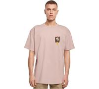 Merchcode Männlich Ohne Kragen T-Shirt, Rosa, XL