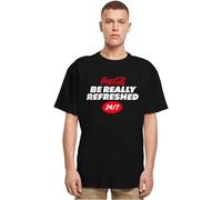 Merchcode T-Shirt MC1054 Coca Cola Refreshed Oversize Kurzarm ohne Kragen Herren Schwarz L