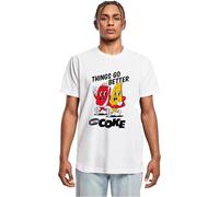 Merchcode Männlich Ohne Kragen T-Shirt, Weiß, XL