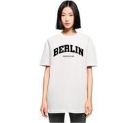MERCHCODE MC Ladies Female Tops Ladies Berlin Wording - Oversized Boyfriend Tee, Oversized Fit, 100% Cotton, XXL