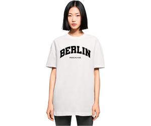 MERCHCODE MC Ladies Female Tops Ladies Berlin Wording - Oversized Boyfriend Tee, Oversized Fit, 100% Cotton, XXL