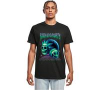 Merchcode Men's MC1076-Rick & Morty Skull Tee T-Shirt, Black, L