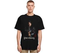 T-Shirt MERCHCODE "Merchcode Lord of the Rings - Aragorn Heavy Oversize Tee", Damen, Gr. L, schwarz, 100% Baumwolle, bedruckt, oversize, Rundhals, Shirts T-Shirt (71581769-L) schwarz