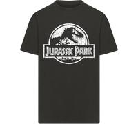 Merchcode Men's MC1166-Jurassic Park Distressed Logo Oversize Tee T-Shirt, Black, L