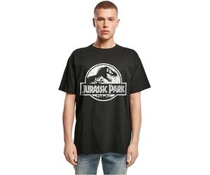 Merchcode Men's MC1166-Jurassic Park Distressed Logo Oversize Tee T-Shirt, Black, XL