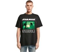 Merchcode Men's MC1402-Star Wars Quaigon vs Darth Maul Tee T-Shirt, Black, M