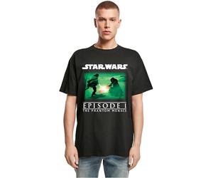 Merchcode Men's MC1402-Star Wars Quaigon vs Darth Maul Tee T-Shirt, Black, XL