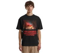 Merchcode Men's MC1443-Stranger Things Upside Down Loose Tee T-Shirt, Black, Large