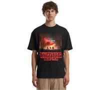 Merchcode Men's MC1443-Stranger Things Upside Down Loose Tee T-Shirt, Black, XXL