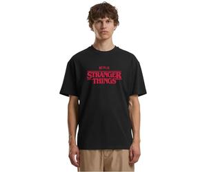 Merchcode Men's MC1466-Stranger Things Rewatch Loose Tee T-Shirt, Black, M