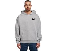 Merchcode Men's MP0008981-Halloween-Cat Hoody Hooded Sweatshirt, Grey, XL