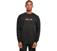 Merchcode Men's MP0009086-Christmas Ho Ho Ho Crewneck Hooded Sweatshirt, Black, L