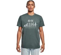 Merchcode Men's MP5011714-ACDC-Evolution of Rock T-Shirt, Bottlegreen, L