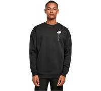 Rundhalspullover MERCHCODE "Merchcode Love In The Air Sweat Crewneck", Herren, Gr. XL, schwarz, 65% Baumwolle, 35% Polyester, mehrfarbig, oversize, ohne Ausschnitt, Pullover Rundhalspullover (90958034