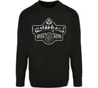 Merchcode Motorhead 50Th Ace Wings Chrome Emblem Oversize Longsleeve MP502720 Black-2XL