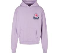 Kapuzensweatshirt MERCHCODE "Merchcode Sunset Charm Oversized Hoody", Herren, Gr. L, lila, 100% Baumwolle, bedruckt, Sweatshirts (62513133-L) lila