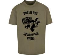Merchcode Green Day Revolution Radio Oversized Kurzarm-t-shirt M Olive