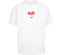 Merchcode T-Shirt Hugs & Love Heart Hug Heavy Oversize Tee MP5012541 White-4XL