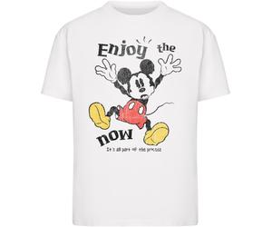 Merchcode T-Shirt Mickey Mouse Enjoy The Now Tee MC1272 White-L