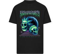 Merchcode T-Shirt Rick & Morty Skull Tee MC1076 Black-S