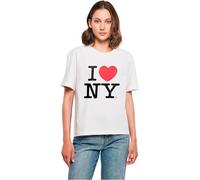 Merchcode Women's MC1086-Ladies I Love NY Tee T-Shirt, White, XS