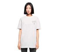 Merchcode Women's MP5012584-Ladies Hugs Love Ballon Oversized Boyfriend Tee T-Shirt, White, Medium