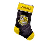 Merchoid Harry Potter Hufflepuff Weihnachtsstrumpf - Festliche Feiertagsdekoration für Fans für Hufflepuff-Haus-Fans, gelbes und schwarzes Design für Schlafzimmer oder Kamin