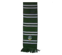 Merchoid Harry Potter Slytherin Schal - Offizieller weicher Strickschal in Grün und Silber, Winterzubehör für Erwachsene und Jugendliche, Cosplay oder Geschenk für Hogwarts-Fans