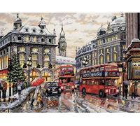 Merejka K-159 Kreuzstich-Set London, Baumwolle, mehrfarbig, 30 x 40 cm