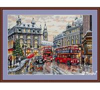 Merejka K-159 Kreuzstich-Set London, Baumwolle, mehrfarbig, 30 x 40 cm