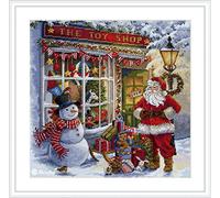 Merejka K-213 The Toy Shop Kreuzstich-Set, Baumwolle, mehrfarbig, 30 x 30 cm