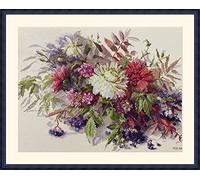 Merejka K-218 Kreuzstich-Set "Autumn Secrets", Baumwolle, mehrfarbig, 30 x 40 cm