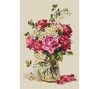 Merejka Kreuzstich-Set, Zählmuster, Baumwolle, mehrfarbig, 22 x 32 cm