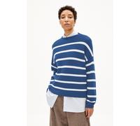 ARMEDANGELS MERINAA STRIPES - Frauen Loose Fit Strickpullover - mehrfarbig XL dark morning-oatmilk