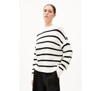 ARMEDANGELS MERINAA STRIPES - Frauen Loose Fit Strickpullover - mehrfarbig XL light oatmilk-black