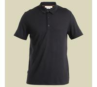 Icebreaker Merino Tech Lite III Polo Herren - Elegant, Leicht, Warm, Schnelltrocknend für Reisen und Abenteuer, Größe M, Schwarz