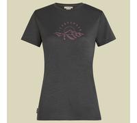 Icebreaker Women Merino 150 Tech Lite SS Tee Sunrise Summit Obsidian - M