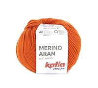 Merino Aran Katia Wolle 100 Gramm 155 Meter (Intensives Orange (101))