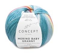 Merino BABY GRANNY Wolle Katia, Farbe Aquamarin, Artikelnr. 503